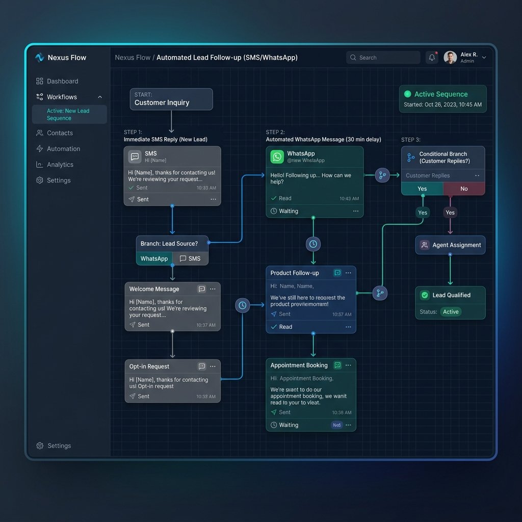 SMS and WhatsApp Chat Sequence